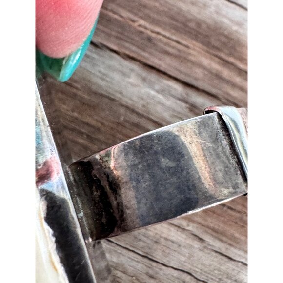 Handcrafted Buddha Head Ring With Sterling Silver Band Size 8 - Picture 6 of 8